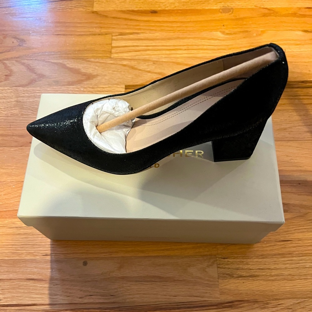 Marc Fisher Size 7 Textured Block Heal Pointy Toe… - image 1